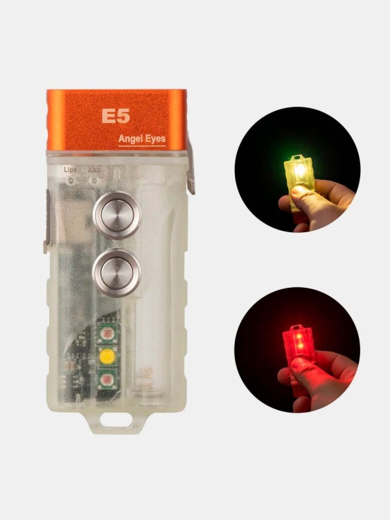 Повседневный EDC фонарь RovyVon® Angel Eyes E5 Red/White