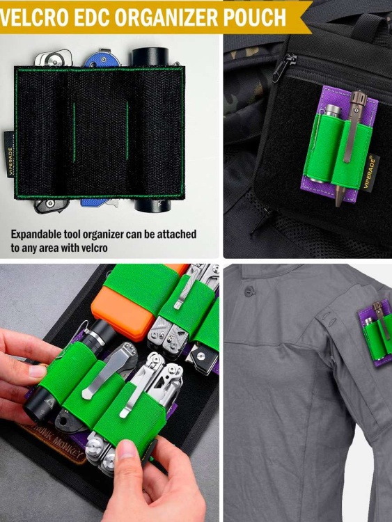 Комплект органайзеров на липучке VIPERADE® PL6 Green-Perple