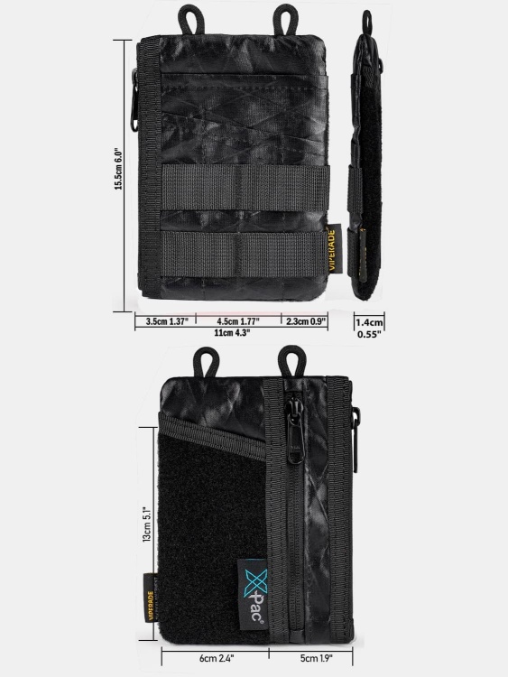 EDC кошелек-органайзер VIPERADE® VE16 X-Pac® Black Soft