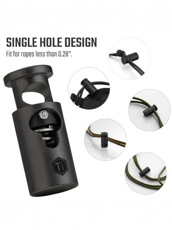 Фиксатор для шнура титановый KeyUnity® KB02 Black