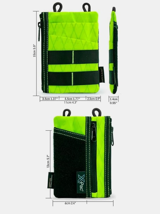 EDC кошелек-органайзер VIPERADE® VE16 X-Pac® Lime Green
