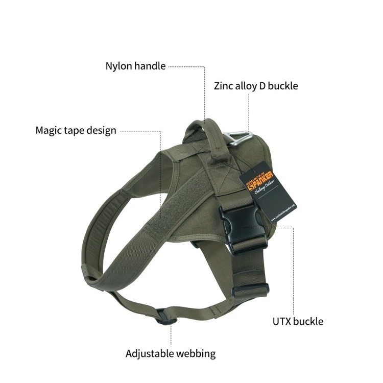 Тактическая шлейка для тренировки собак SPANKER® DG117 Олива