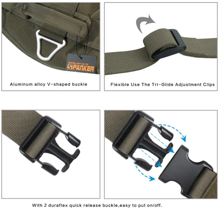Тактическая шлейка для тренировки собак SPANKER® DG117 Хаки