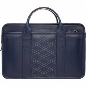 Деловая сумка Lakestone Marion Dark Blue Rhombus