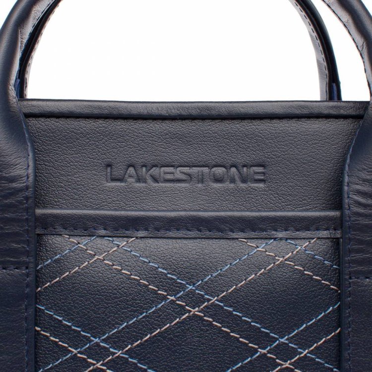 Деловая сумка Lakestone Marion Dark Blue Rhombus