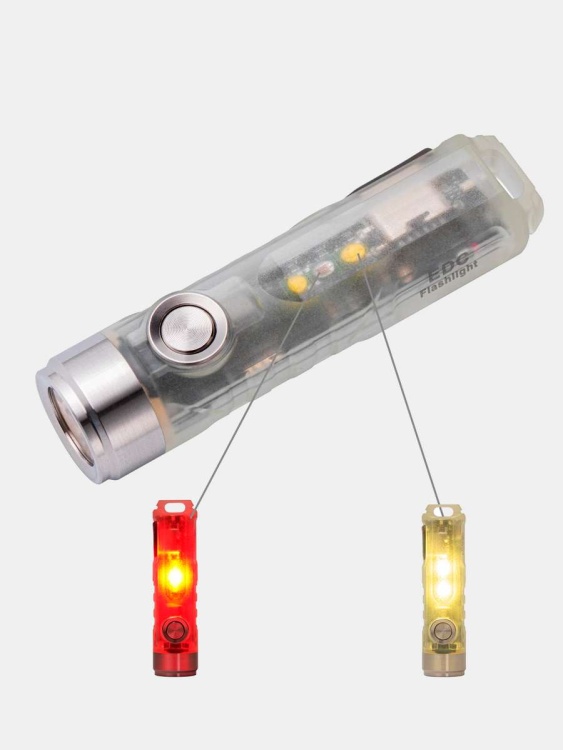 Брелок-фонарик USB-С RovyVon® Aurora A5 White/Red