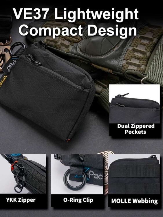 Мини EDC кошелек-органайзер VIPERADE® VE37 X-Pac® Black