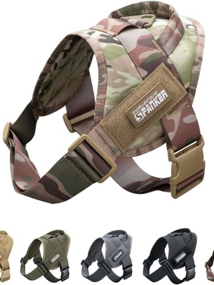 Тактическая шлейка для тренировки собак SPANKER® DG110 Multicam
