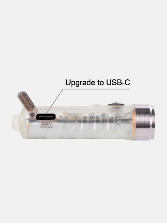 Брелок-фонарик USB-С RovyVon® Aurora A5 White/UV