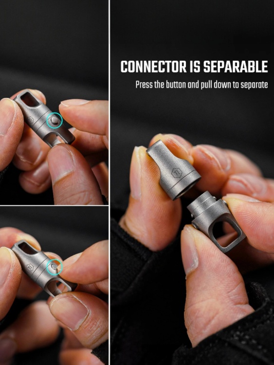 Магнитные быстросъёмные соединители (2 шт.) из титана KeyUnity® KA48 Black