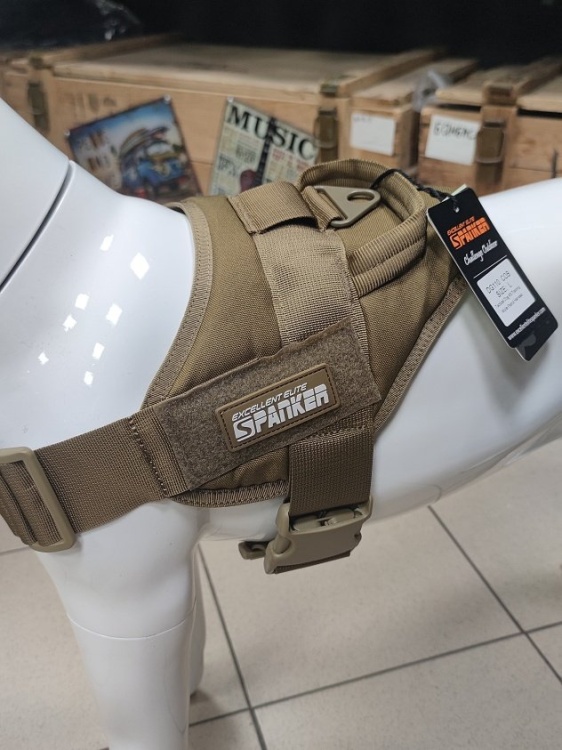 Тактическая шлейка для тренировки собак SPANKER® DG110 Coyote