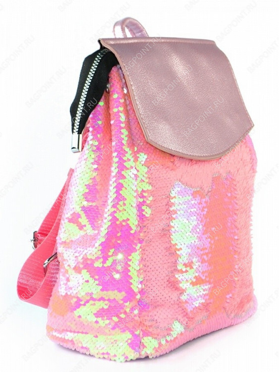 Рюкзак с пайетками Snobella розовый перламутр
