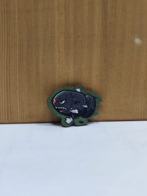 Мини патч 36 с липучкой "Акула-пуля"