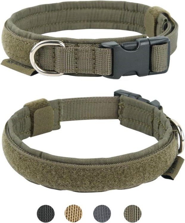 Тактический ошейник для собак Spanker® DG118 олива