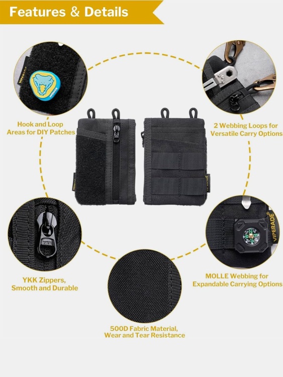 EDC кошелек-органайзер VIPERADE® VE18 Mini Black