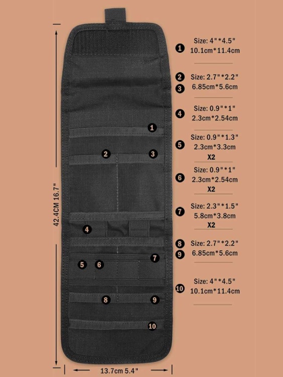 EDC органайзер для инструментов VIPERADE® VE12 Black