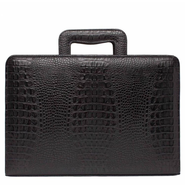 Папка для документов Lakestone Elton Black Caiman