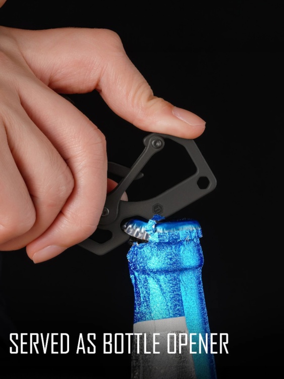 Карабин титановый KeyUnity® KU06 Titanium Black