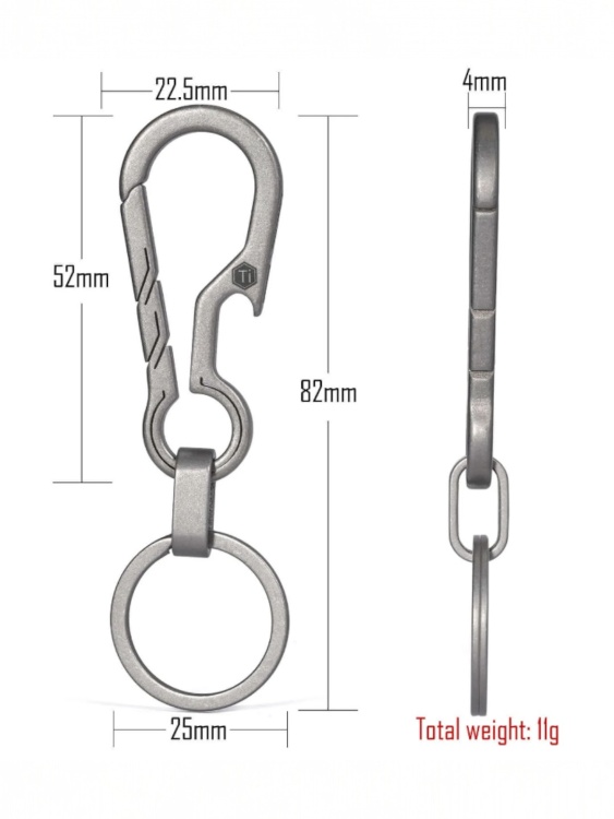 Зажим для ключей титановый KeyUnity® KM01 Titanium