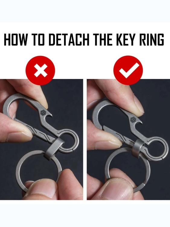 Зажим для ключей титановый KeyUnity® KM01 Titanium