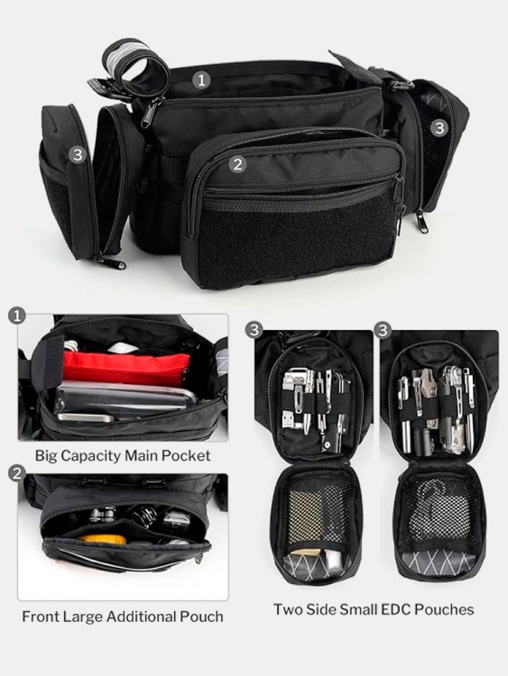 EDC модульная сумка через плечо VIPERADE® CHW3 X-Pac® Black