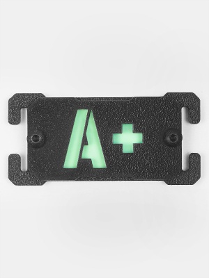 Клипса для строп МОЛЛЕ Группа крови A+ (люминофор)