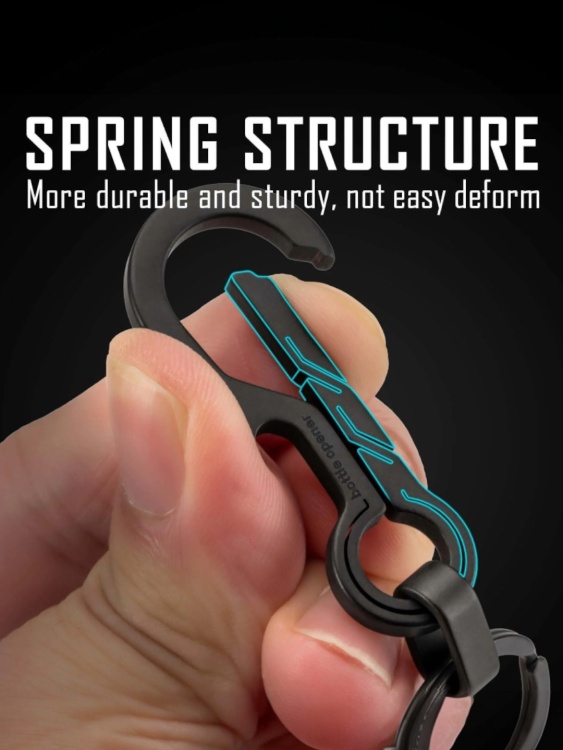 Зажим для ключей титановый KeyUnity® KM01 Titanium Black