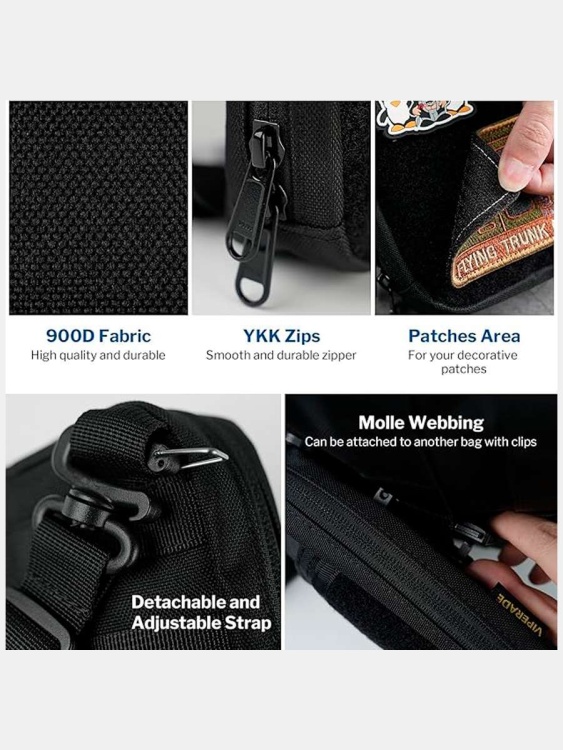 EDC сумка-слинг через плечо VIPERADE® CHS3 Black