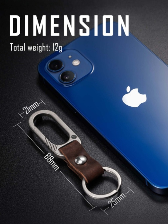 Карабин для ключей титановый KeyUnity® KM02 Titanium