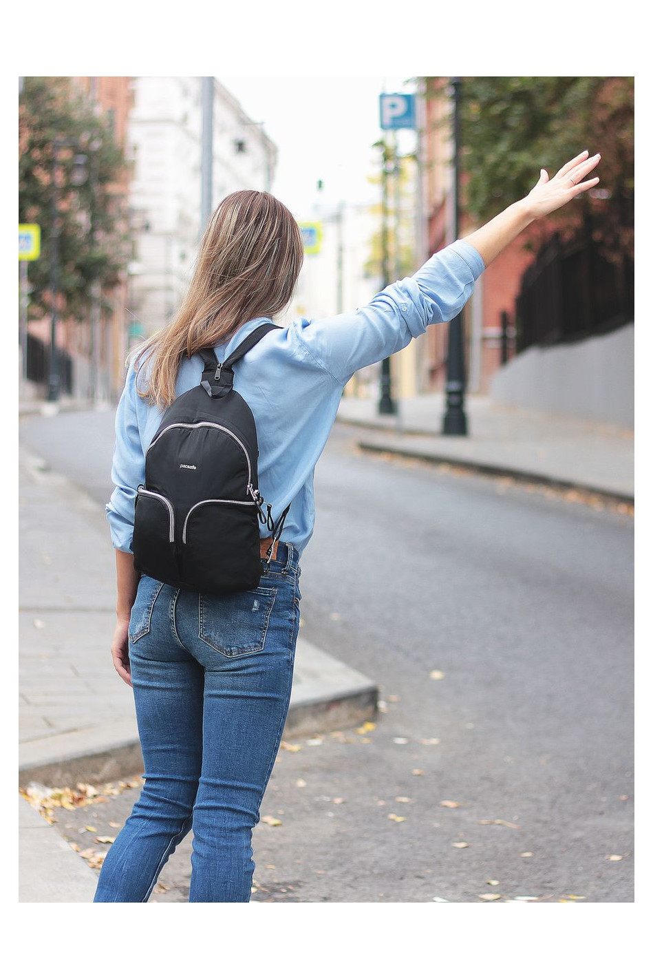 Pacsafe Stylesafe sling backpack Ikat Coral 5 Bagpoint