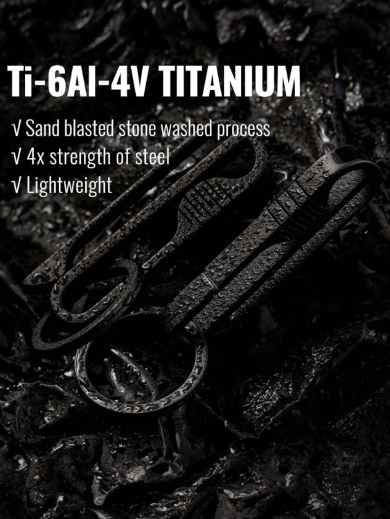 Зажим для ключей титановый KeyUnity® KM03 Titanium Black