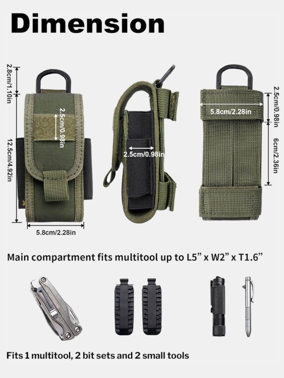 Подсумок для мультитулов VIPERADE® CHA9 Зеленый