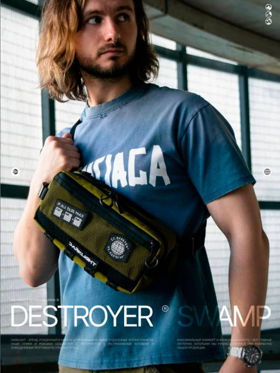 Кросс-боди сумка DARKLIGHT® "Destroyer" Black