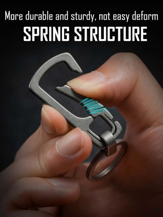 Карабин для ключей титановый KeyUnity® KM04 Titanium