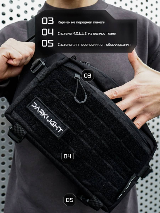 Кросс-боди сумка DARKLIGHT® "Blink" Black