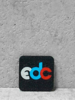 Мини патч 25х25 мм EDC Триколор (ABS-пластик) 