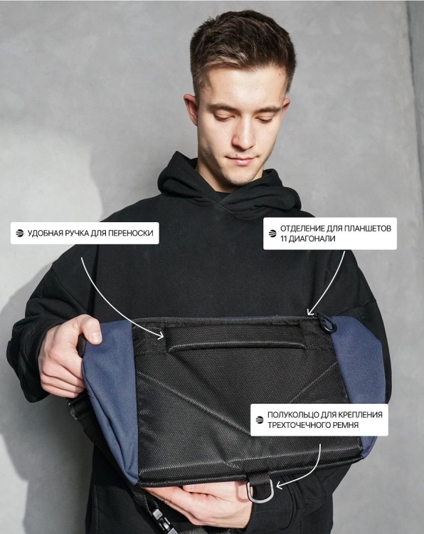 Кросс-боди сумка DARKLIGHT® "EDC IDKFA" Black
