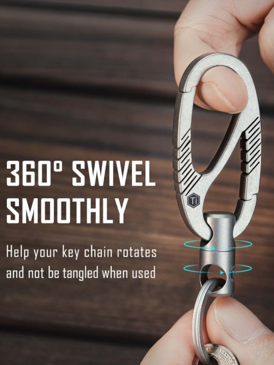 Карабин с соединителем титановый KeyUnity® KM09