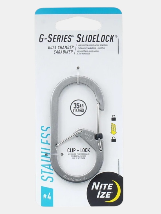 Карабин металлический Nite Ize G-Series SlideLock, размер 4, стальной