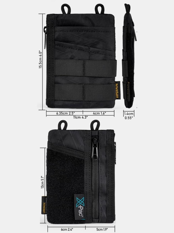EDC кошелек-органайзер VIPERADE® VE18 X-Pac® Black Soft