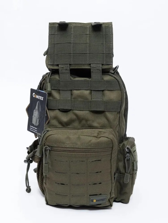 Тактический однолямочный рюкзак GONGTEX® MT120017 (15 л) Олива