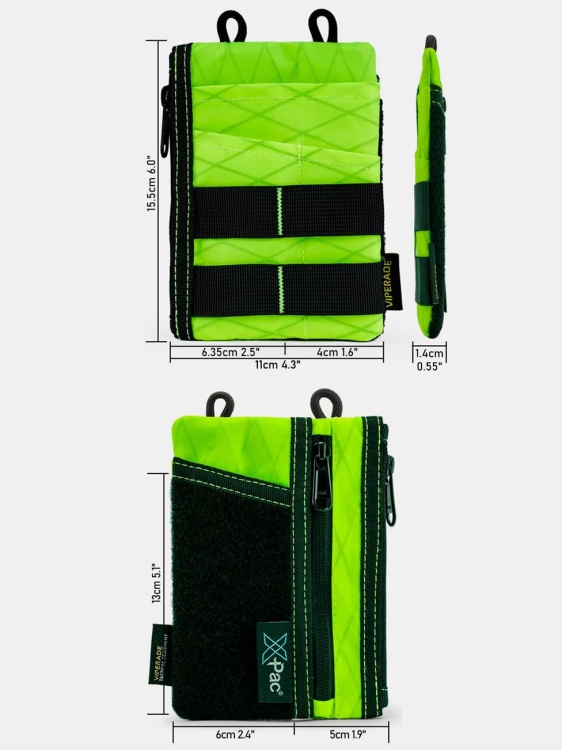 EDC кошелек-органайзер VIPERADE® VE18 X-Pac® Lime Green