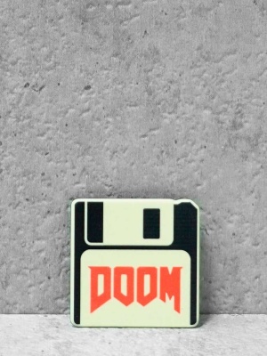 Мини патч Дискета Doom 25х25мм G10/Люминофор