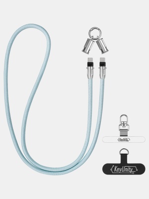 Шнурок-ляньярд/кабель USB-C 61 см для телефона KeyUnity® KH03 Mint Blue