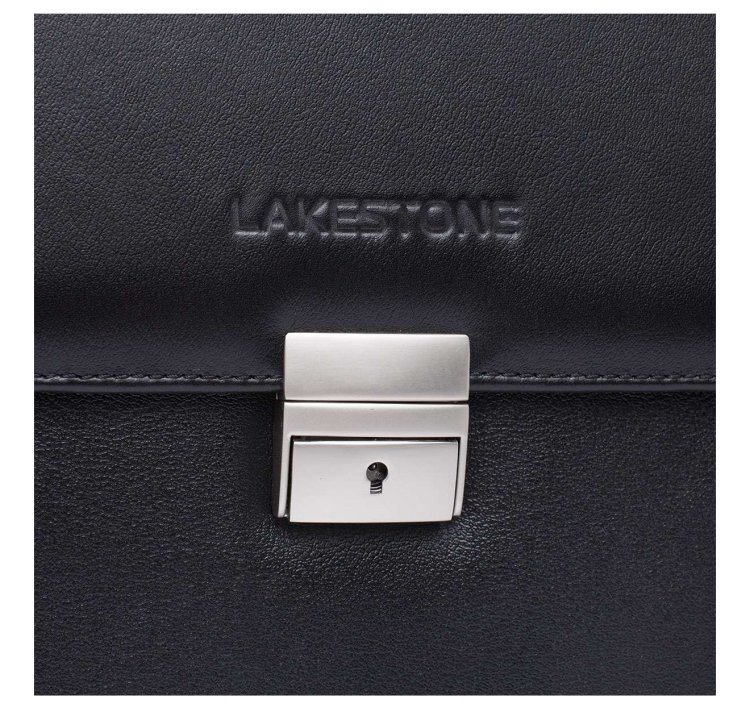 Портфель Lakestone Braydon Black (гладкая кожа)  