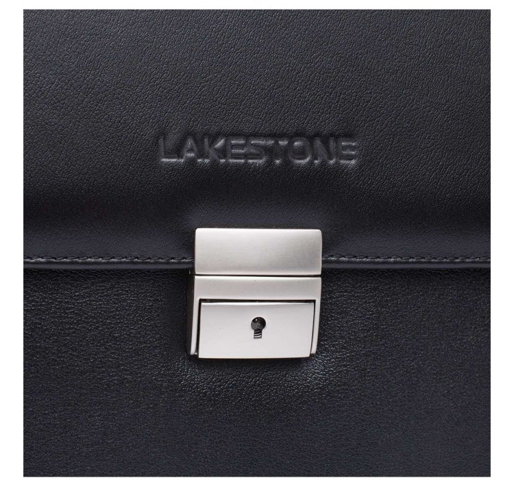 Портфель Lakestone Braydon Black (гладкая кожа)