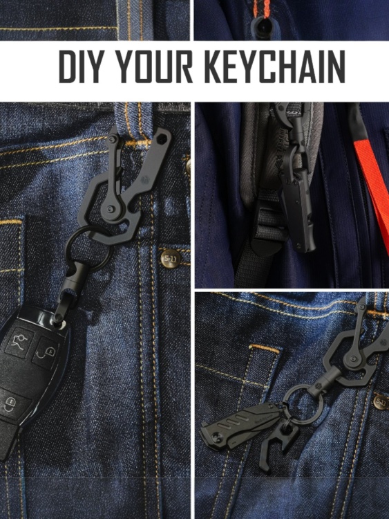 Соединитель для ключей титановый KeyUnity® KM13 Titanium Black