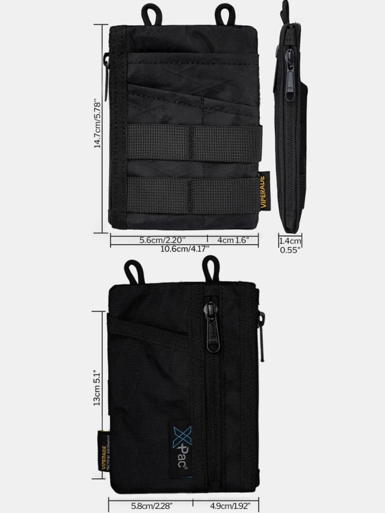EDC кошелек-органайзер VIPERADE® VE18N X-Pac® Black Soft