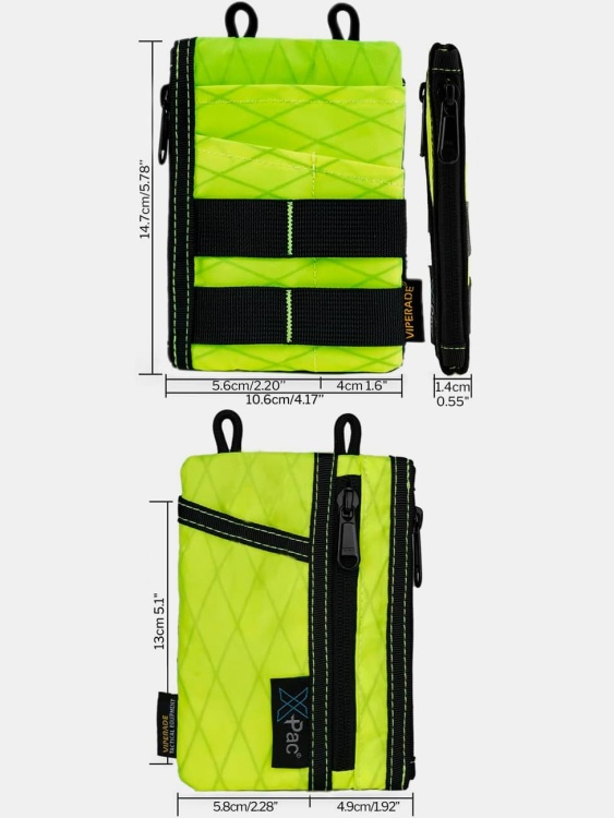 EDC кошелек-органайзер VIPERADE® VE18N X-Pac® Lime Green