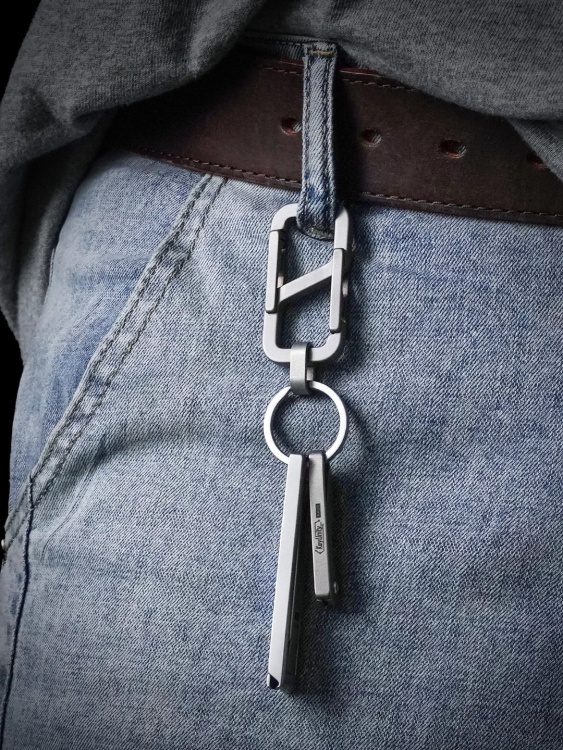 Карабин титановый с кольцами KeyUnity® KM26 Small